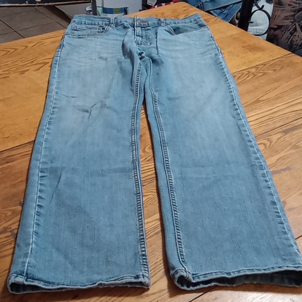 LEVI'S SIGNATURE Jeans MENS 33 x 34 RELAXED DENIM Pants Preowned BLUE Worn